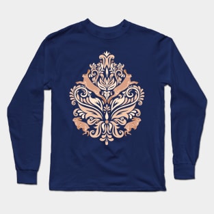 Damask Ornament with Hare Long Sleeve T-Shirt